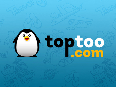 toptoo logo logotype penguin travel