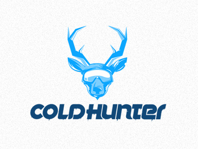 Cold Hunter camp cold deer design emblem festival france graphic hunter letter logo ski snowboard typography winter