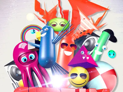 The cool bunch characters gimmickal gmk graphic design razvan coste