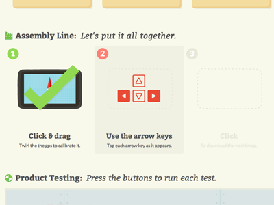 Assembly Line checks illustration indicators interaction steps ui vector