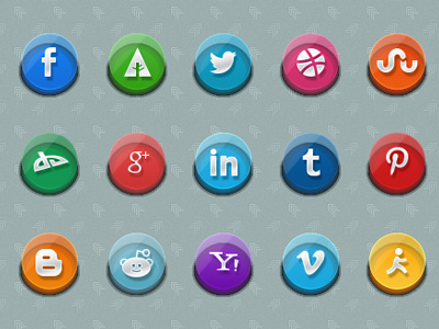 3D Social Media Icons 3d glass icons social icons social media