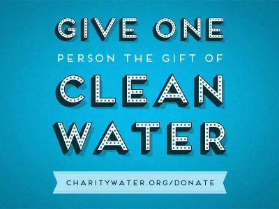 Give One Person blue frontage