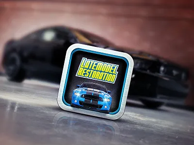 Latemodel Icon 3d app car garage icon ios mustang