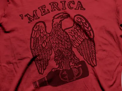 Merica apparel illustration merchandise silkscreen tee shirt