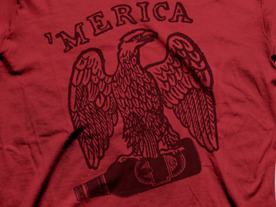 Merica apparel illustration merchandise silkscreen tee shirt