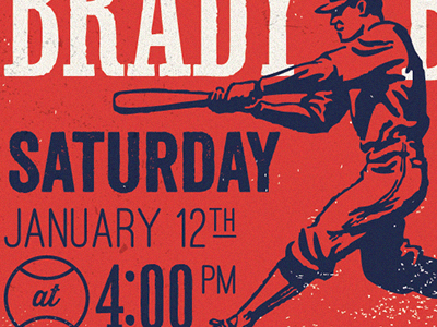 Baseball Theme 50s ball baseball bat distressed invite letterpress player vintage