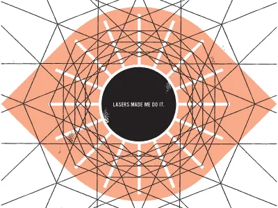 monozine - lasers eye geometric lasers lasik surgery sam soulek soulseven typography