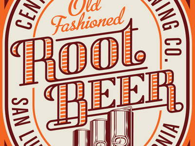 Rootbeer Packaging custom rootbeer typography