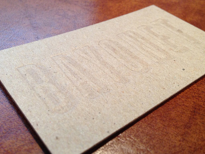 BAYONET chipboard letterpress type