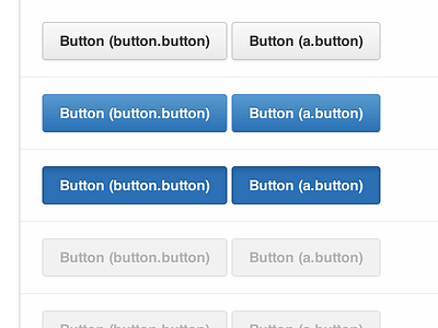 Depressed blue buttons css github gray white