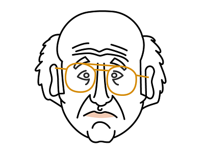 Larry David Portrait curb your enthusiasm larry david line portrait sad