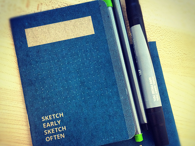 Sketch Early, Sketch Often dot grid print scoutbooks