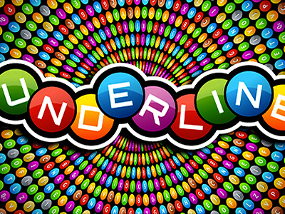 Underline! Word Game app logo circles colorful colourful ios letters logo underline vita word game words