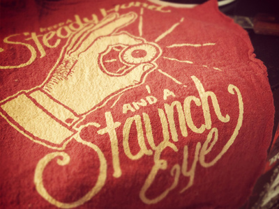 Steady eye the final hand type illustration screenprint shop rag typography