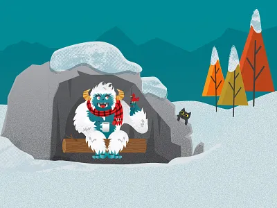 Adopt a Yeti adopt a yeti christmas happy holidays holiday holidays illustration yeti