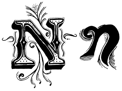 Lettering Practice N decoration dimension dropcap lettering n practice script serif swirls