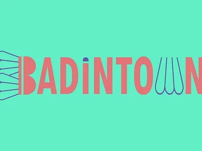 Logo BADINTOWN - Fictional Project adobe illustrator badminton brand design branding logo sport volant