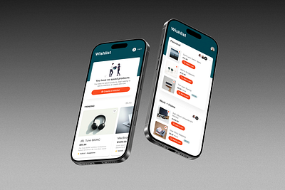 Experience the Joy of Anticipation: Your Personalized Wishlist app design ecommerce app mobile app design product design shopping app uiux design user interface wishlist design