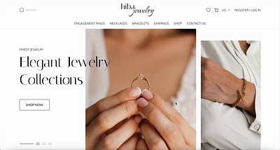 Hiba Jewelry branding illustration logo typography ui ux