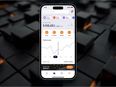 [Animation] Foxchain: Cryptocurrency Exchange Mobile App Bridge animation app design blockchain btc coin crypto cryptocurrency eth exchange illustration interaction interaction design mobile app money motion product design prototype staking transaction uiux