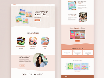 Website design for Art educator branding web design