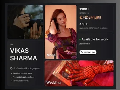 Photographer portfolio website Bento Grid UI bento grid bento ui branding photographer photography portfolio responsive design ui web design webdesign website website design
