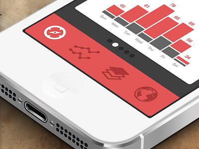 Analytics analytics bar chart flat graph ios iphone mobile