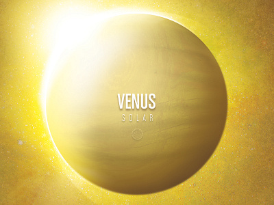 Venus art planet poster space venus yellow