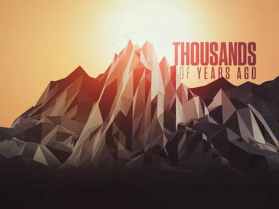 But that... was a long time ago. abstract cinema 4d gradient low poly lowpoly mountains typography