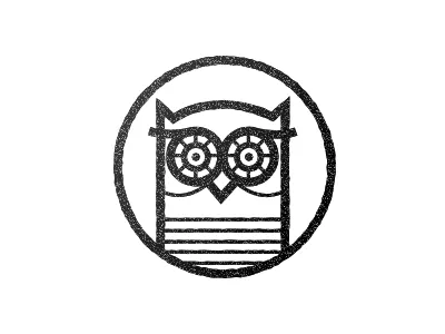 Owl black illustration owl white