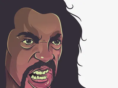 Sho Nuff (WIP) cartoon face head illustration vector
