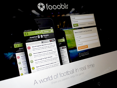 Foooblr landing! button home ui web web design