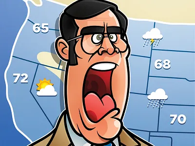 Brick Tamland: Weather anchorman brick tamland cartooning illustration steve carell
