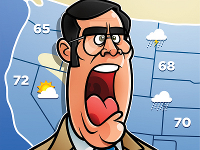 Brick Tamland: Weather anchorman brick tamland cartooning illustration steve carell