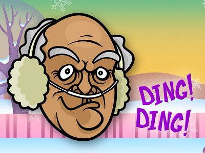 Hector Dribbble breaking bad cartoon christmas hector salamanca illustration xmas