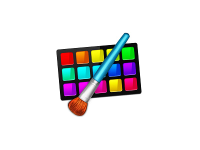 Makeup Kit Icon 3d brush color icon kit makeup palate