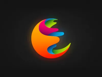 Abstraction color drip globe logo planet round