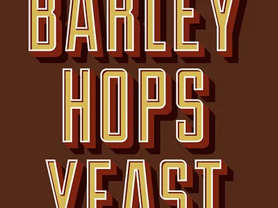 Beer beer screen print silkscreen type typography vintage