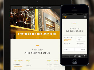 Premium Draught website always creative beer craft design growler menu minimal responsive typography web