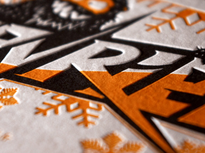 Fevrier04 calendar february letterpress orange