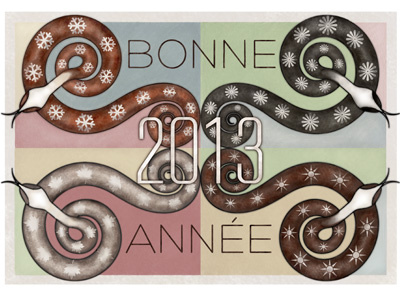 2013 2013 holiday card illustration print design