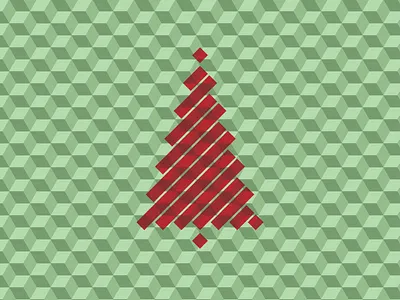 Christmas 2012 christmas optical illusion pattern tree