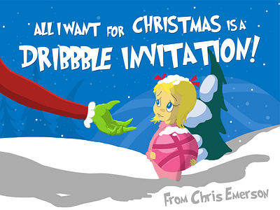 Want a Dribbble Invite for Christmas? christmas dribbble invite ipad procreate app