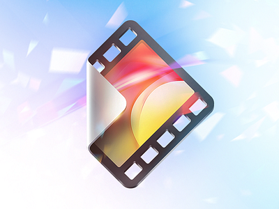 play film icon app blast button film flow icon identity logo mark player video