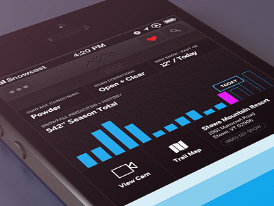 Snow Detail Report app ipad snow snow conditions snowcast winter