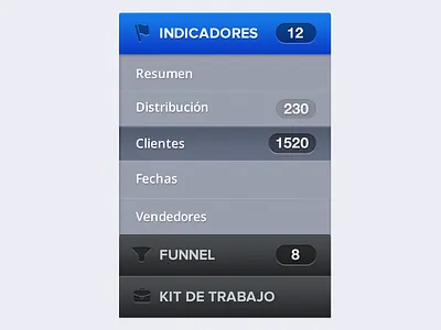 Sidebar Menu · DS Web App app blue clean digital ds gray menu sales sidebar ui web
