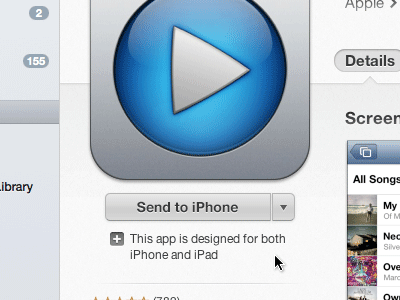 Send to iPhone apple apps ios itunes