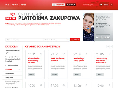 Orlen Sourcing Platform dawid skinder dawidskinder dawidskinder.com orlen pkn orlen skinder sourcing sourcing platform web web design zabrze