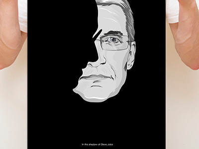 In the shadow of Steve Jobs apple apple inc art california fan grey janssen netherlands poster print sam shadow steve jobs tim cook wijchen