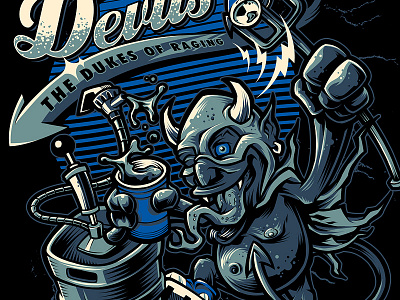 Brew Devils :: The Dukes Of Raging blue devils bob mosquito bob mosquito brew devils campus campus tees campusteez devil duke shirt tee